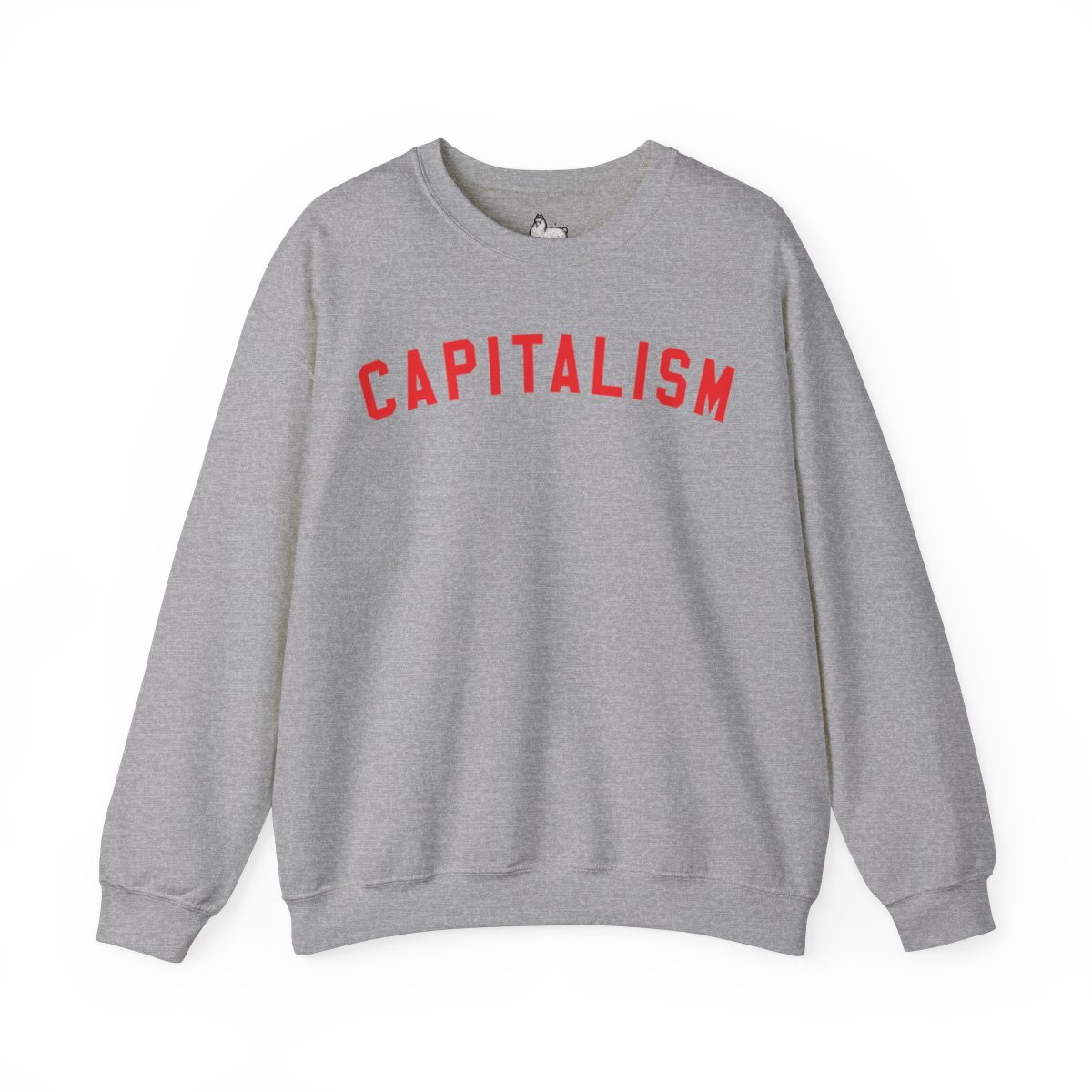 “Capitalism” collegiate lettering crewneck sweatshirt - Image 3