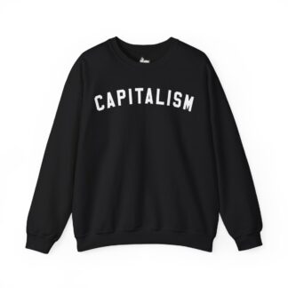“Capitalism” collegiate lettering crewneck sweatshirt