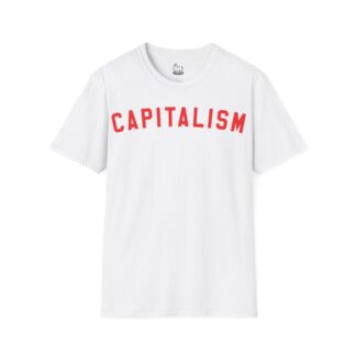 “Capitalism” collegiate lettering t-shirt
