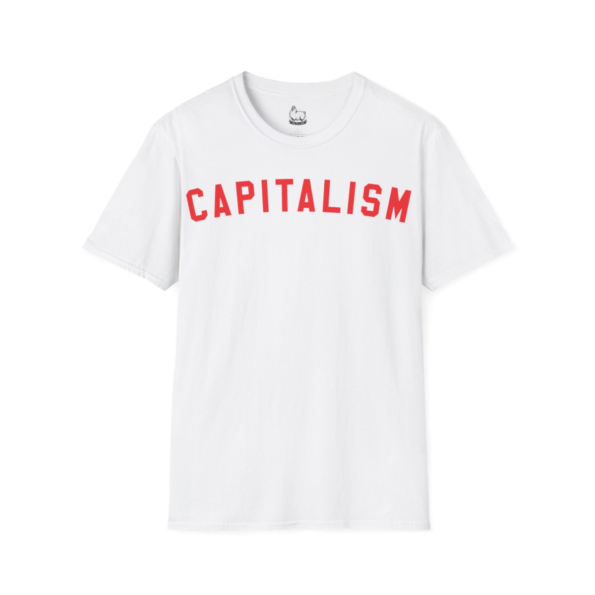 “Capitalism” collegiate lettering t-shirt