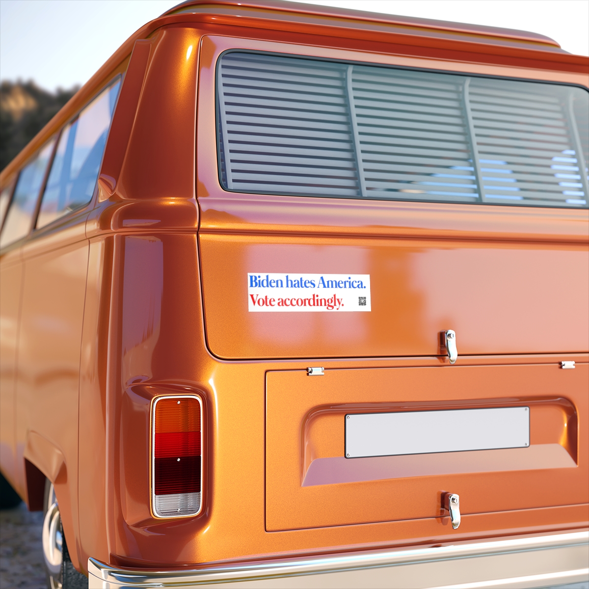 "Biden hates America. Vote accordingly." bumper sticker. - Image 2
